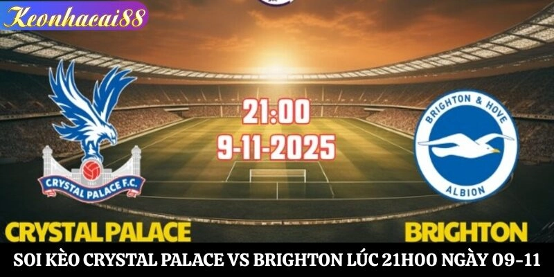 Soi Kèo Crystal Palace vs Brighton Lúc 21h00 Ngày 09-11