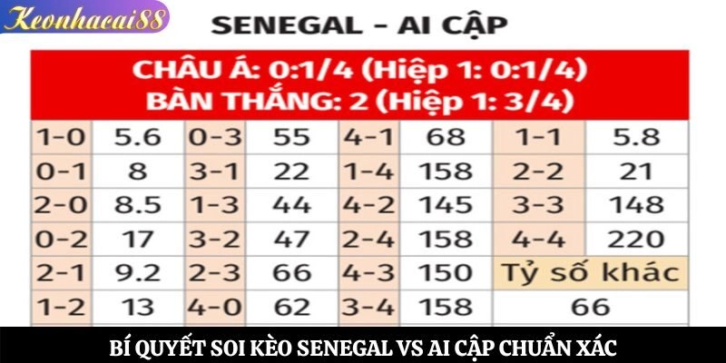 Bí quyết soi kèo Senegal vs Ai Cập chuẩn xác