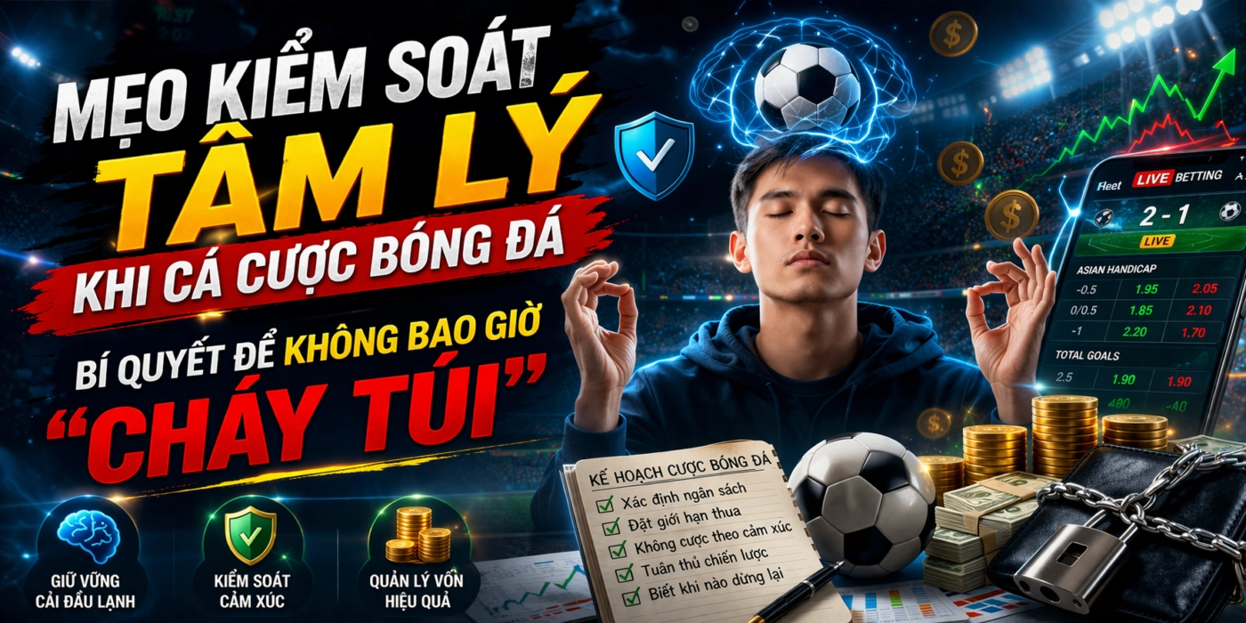 mẹo kiểm soát tâm lý khi cá cược bóng đá